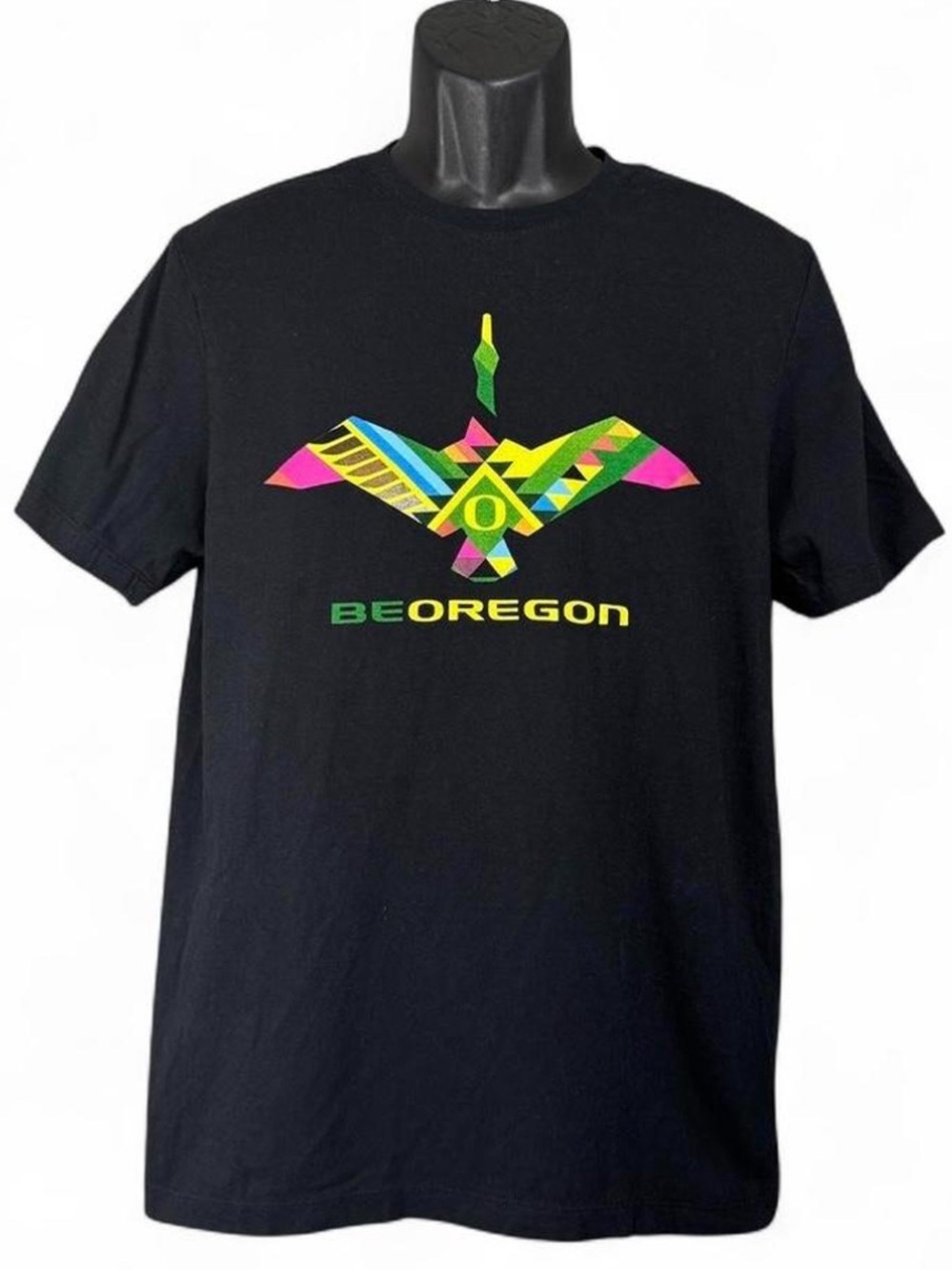 Nike Oregon Ducks "Be Oregon" Black Pride Rainbow Soaring Duck T-shirt Men’s M
